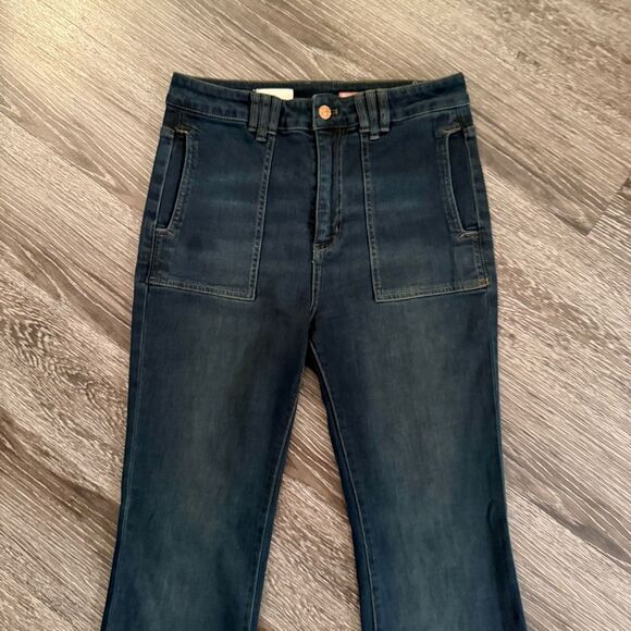 Pilcro Dark Wash Flare Jeans - Picture 3 of 8
